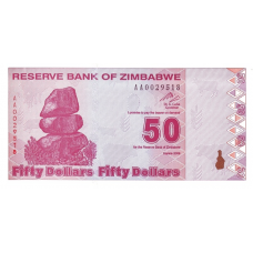 P96 Zimbabwe - 50 Dollar Year 2009